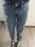Lee411舒適高腰小直腳藍色日常休閑女士牛仔褲潮流 曬單實(shí)拍圖