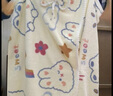 名創(chuàng  )優(yōu)品浴裙可穿式浴巾吸水速干洗澡大裹巾女可愛(ài)柔軟成人浴袍學(xué)生浴衣 彩虹萌兔 加長(cháng)款80*150cm/330g 曬單實(shí)拍圖
