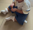 巴厘小豬（BALIPIG）男童套裝夏季薄款寶寶半袖分體衣服超萌嬰兒 象牙白 90 cm 曬單實拍圖