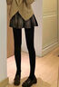 茉尋打底褲女黑色厚絲連褲襪壓力緊身襪顯瘦提臀塑形春秋薄款黑色踩腳 曬單實(shí)拍圖