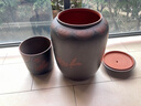 茗垚紫陶建水紫陶茶葉罐陶瓷家用大號(hào)30餅茶缸防潮米缸存茶密封罐普洱茶罐 1號(hào)  浮雕荷花  送密封布  30餅 曬單實(shí)拍圖