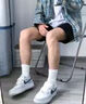 耐克（NIKE）【定制球鞋】AirForce1繁星似點太空星系簡約防滑低幫板鞋男白藍(lán) 白藍(lán) 42 曬單實拍圖