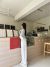 茵曼萊賽爾棉法式解構(gòu)微O型牛仔褲2025秋季女裝新款顯瘦寬松褲子 珍珠白 26 曬單實拍圖