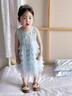 班喜迪女童連衣裙夏裝2025新款洋氣裙子兒童網(wǎng)紗蓬蓬裙夏季女寶寶公主裙 藍色 100 曬單實(shí)拍圖