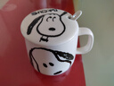 史努比（SNOOPY）陶瓷馬克杯?男女創(chuàng)意單柄帶蓋辦公杯情侶喝水子家用早餐牛奶咖啡杯?SNP5012-1?白色 曬單實(shí)拍圖