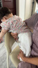戴維貝拉（DAVE＆BELLA）女童七分褲套裝2025夏裝新款兒童短袖上衣兩件套女寶寶亞麻童裝 小碎花印花【現(xiàn)貨】 100 cm（建議身高90-100cm） 曬單實拍圖