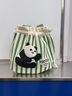 熊貓針織包手提包便當包四川成都熊貓文創(chuàng  )紀念品伴手禮送朋友禮物 熊貓編織包條紋綠色 曬單實(shí)拍圖
