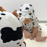 巴尼牛嬰兒連體衣夏季短袖短褲寶寶純棉睡衣新生兒哈衣透氣薄款外出衣服 白色 80cm 曬單實(shí)拍圖