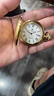 鉆石上海鉆石牌手表全自動(dòng)機械懷表日歷復古翻蓋大數字男女士護士掛表 金色數字夜光款 48mm 曬單實(shí)拍圖