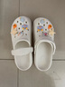 名創(chuàng)優(yōu)品（MINISO）洞洞鞋男女夏季外穿涼鞋防滑厚底踩屎感包頭涼拖鞋 白色+海洋星星 曬單實(shí)拍圖