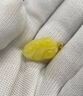 綠儂珠寶 蜜蠟小滴流吊墜花珀愛心五角星葫蘆小熊掛墜手串手鏈diy配飾 蜜蠟-一葉生財款 曬單實拍圖