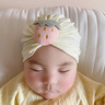 MINI TUTUYA嬰兒帽子夏季薄款0-3-6個(gè)月女寶寶帽小月齡公主囟門(mén)帽新生兒胎帽 小草莓-奶黃色 小碼:（34-40cm），建議0-3月 曬單實(shí)拍圖