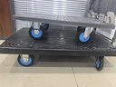 ZB平板車小推車軸承輪子萬向輪輪片帶剎車耐磨橡膠輪腳輪配件大全 5寸軸承輕音鐵支架4只/2定2轉(zhuǎn) 曬單實拍圖