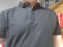 以純2025夏季新款高端男士POLO衫短袖純色商務(wù)休閑透氣款短袖上衣男 9958黑色  常規 2XL 【145-165斤】 曬單實(shí)拍圖