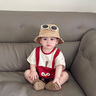 G.DUCKKIDS小黃鴨嬰兒包屁衣服夏季薄款新生兒連體衣可愛滿月百天三角爬爬服 酒紅 66cm 66碼0-3月建議寶寶4-6公斤 曬單實拍圖