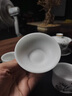 冰種羊脂玉茶具套裝家用白瓷茶壺茶杯高端蓋碗送長輩客戶高檔禮品 竹韻（高腳杯） 曬單實拍圖