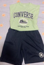 匡威（Converse）匡威童裝男童套裝夏季新款中大童休閑短t短褲兩件套寬松上衣 藏青藍 130 /64 【建議身高116-122cm】 曬單實(shí)拍圖