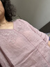 衣典零一（LEDIALYI）苧麻刺繡襯衫女夏季2025新款輕奢高級感洋氣上衣中年媽媽小衫上衣 淺紫 M （建議118斤以內(nèi)） 曬單實拍圖