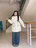 鴨鴨中長款羽絨服女士2025年冬季新款收腰連帽時尚保暖顯瘦派克服外套 酒紅色 M (建議110-125斤) 曬單實拍圖