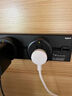 羅格朗（LEGRAND） 軌道插座可移動電源廚房滑軌適配器壁掛式總控插座排插電力軌道 80CM【帶總控黑】+五孔適配器4個 曬單實拍圖