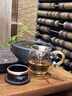 金福象手工吹制水晶玻璃公道杯加厚耐熱分茶器公杯茶海茶具斷水利落 【金琥珀】公道杯+茶漏 曬單實(shí)拍圖