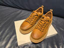 百麗厚底增高工裝板鞋男25秋新舒適簡(jiǎn)約戶(hù)外休閑鞋A2190CM5 黃棕 41 (255mm) 曬單實(shí)拍圖