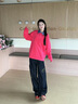 MMLG重磅圓領(lǐng)衛(wèi)衣女男早秋新款寬松百搭潮牌毛邊貼布繡logo情侶上衣服 苺紅色 S 曬單實(shí)拍圖