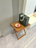 聞致沙發(fā)邊幾客廳可折疊迷你茶幾陽(yáng)臺實(shí)木小桌子臥室床頭邊桌置物架 【茶色】托盤(pán)邊幾 無(wú)規格 曬單實(shí)拍圖