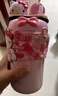 HELLO KITTY520禮物送禮三麗鷗兒童保溫杯小學生上學水壺庫洛米吸管杯子女士 凱蒂貓-紅色-550ml 曬單實拍圖