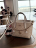 蔻馳（COACH）【年終奢品】City 15 女包 可拆卸肩帶單肩斜挎手提托特禮物 沙黃色配白色CW032IMXDM 曬單實(shí)拍圖