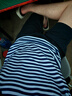 尤薩?；晟荔w能服訓練服套裝男夏季海洋藍白條紋圓領(lǐng)速干透氣體能訓練 ?；晟捞籽b【上衣+褲子】 175/92-96 曬單實(shí)拍圖