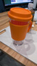 GLASSLOCK韓國進(jìn)口鋼化玻璃辦公家用帶把手帶蓋情侶兒童茶水牛奶杯 橘色500ml 曬單實(shí)拍圖