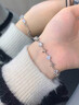 中國黃金（CHINA GOLD）純銀幸運四葉草手鏈女新款輕奢小眾生日禮物送女友老婆教師節禮物 【京速達】A款*足銀幸運四葉草手鏈【品牌禮盒】 曬單實(shí)拍圖