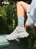 斐樂(lè)（FILA）官方楊冪同款女鞋蕨草鞋2代老爹鞋2025夏季新款透氣休閑鞋運(yùn)動(dòng)鞋 白中白/亮灰-AB 36 曬單實(shí)拍圖