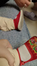 珊詩(shī)麗（SexeMara）兒童民族千層底布鞋男女寶寶虎頭鞋1-3嬰幼兒條絨刺繡老虎鞋周歲 紅色手工底 18 (內(nèi)長(zhǎng)14㎝) 曬單實(shí)拍圖