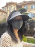 蕉下同款冰絲無(wú)痕空頂防曬帽女兒童防曬大帽檐遮臉親子遮陽(yáng)帽 灰色 無(wú)痕一體防曬帽 曬單實(shí)拍圖