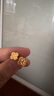 CRD克徠帝黃金耳釘四葉草足金999耳釘碎碎冰實心5G耳環(huán)節(jié)日禮物 3g 曬單實拍圖