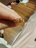 周六福（ZLF）  黃金戒指女款5D硬金翅膀指足金環(huán)送女友 定價(jià) 11號-0.88g 曬單實(shí)拍圖