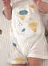 乖奇熊嬰兒衣服夏季薄款寶寶睡衣新生兒短袖連體衣純棉哈衣夏天裝爬爬服 曬單實(shí)拍圖