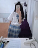 偽娘日系jk短裙蘿莉?qū)W生制服小男娘大碼半身裙子格甜美學院百褶裙 冰淇淋藍【建議體重120斤左右】 2XL 【裙長43cm*寬82-86可調(diào)節(jié)】 曬單實拍圖