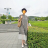 芳臨（FANGLIN）品牌圓頭粗跟真皮高跟鞋女2025春秋新款小羊皮軟底淺口低跟單鞋女 米白色 37 曬單實(shí)拍圖