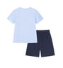 暇步士（Hush Puppies）童裝兒童套裝25夏中大童透氣短袖男童速干運(yùn)動短褲 冰晶藍(lán)  170  曬單實(shí)拍圖