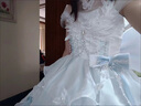 閃動(dòng)少女（SHANDONGSHAONV）洛麗塔韓版收腰公主小禮服lolita顯瘦細閃蝴蝶蓬蓬裙 【白藍蝴蝶裙】 S 曬單實(shí)拍圖