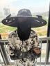 JEEP吉普太陽(yáng)能電風(fēng)扇遮陽(yáng)帽夏季大帽檐漁夫帽戶(hù)外旅游登山釣魚(yú)防曬帽 深灰三件套【帽子+面罩A+冰袖2雙 曬單實(shí)拍圖