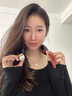 嬈蝶2025新款絲巾珍珠項(xiàng)鏈磁吸扣懶人絲巾女吊墜圍脖鎖骨鏈百搭領(lǐng)巾 藏青腰果花 曬單實(shí)拍圖
