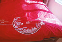 博洋家紡結(jié)婚四件套純棉新婚紅色60支長(zhǎng)絨棉刺繡婚慶套件花月1.5米 曬單實(shí)拍圖