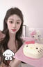 溫以嘉hellokitty永生花亞克力擺件kt貓純手工送女友閨蜜生日情人節(jié) 黑皮小熊kitty（30*26*34cm 曬單實(shí)拍圖