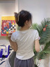 啄木鳥(niǎo)正肩短袖t恤女夏季2025新款圓領(lǐng)褶皺修身顯瘦收腰上衣 麻灰色  S 曬單實(shí)拍圖