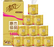 清風原木金裝卷筒紙 4層140g單提10卷 家用廁紙紙巾卷紙衛(wèi)生紙 4層 140g/卷 10卷 曬單實拍圖