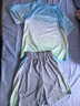 McTicco速干運(yùn)動(dòng)服套裝夏季新款兒童冰絲涼感體能訓(xùn)練籃球服男童短袖短褲 17143藍(lán)綠漸變【速干套裝】 130 130cm 曬單實(shí)拍圖